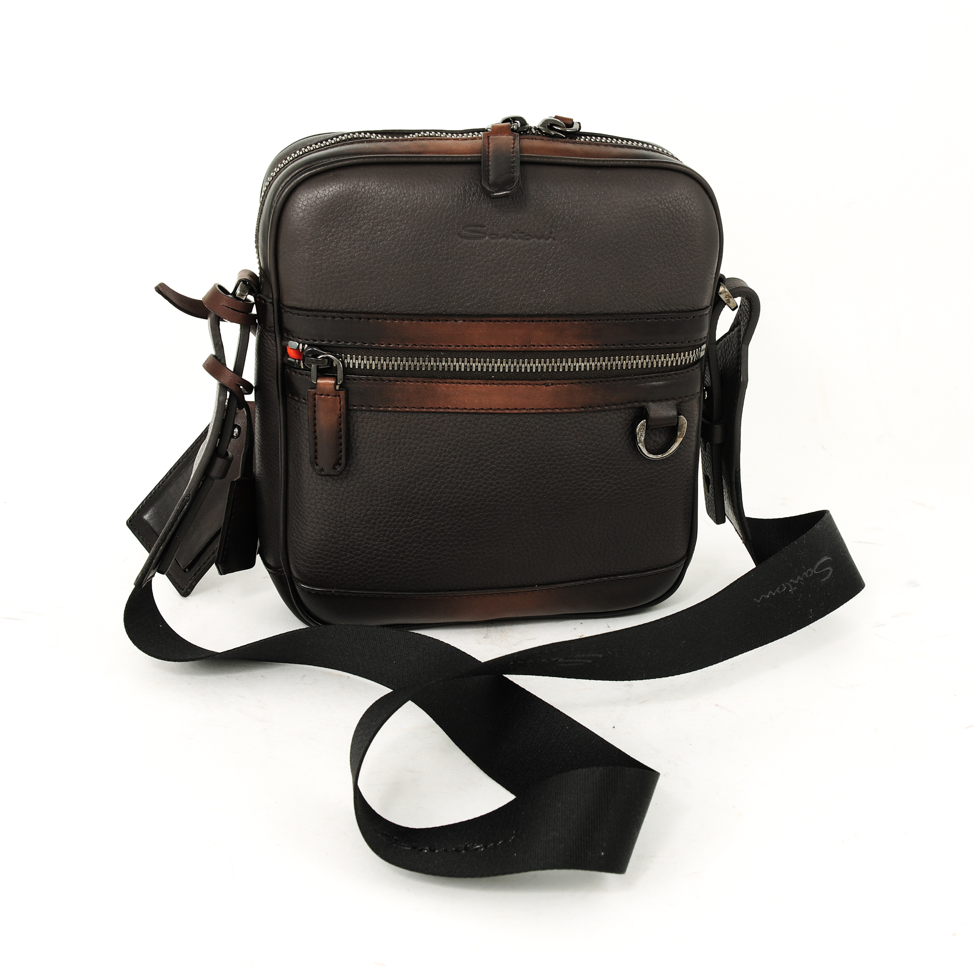 Buy Santoni Messenger Bag (32727) | Voustenshoes.com