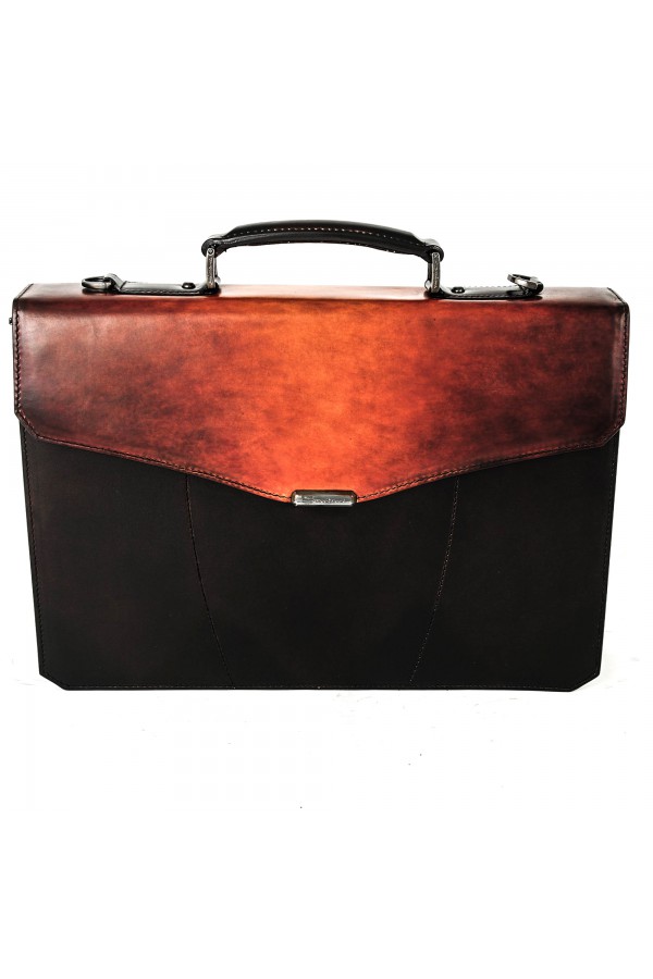 Santoni Office Bag two colours Brown / Cognac (29676)