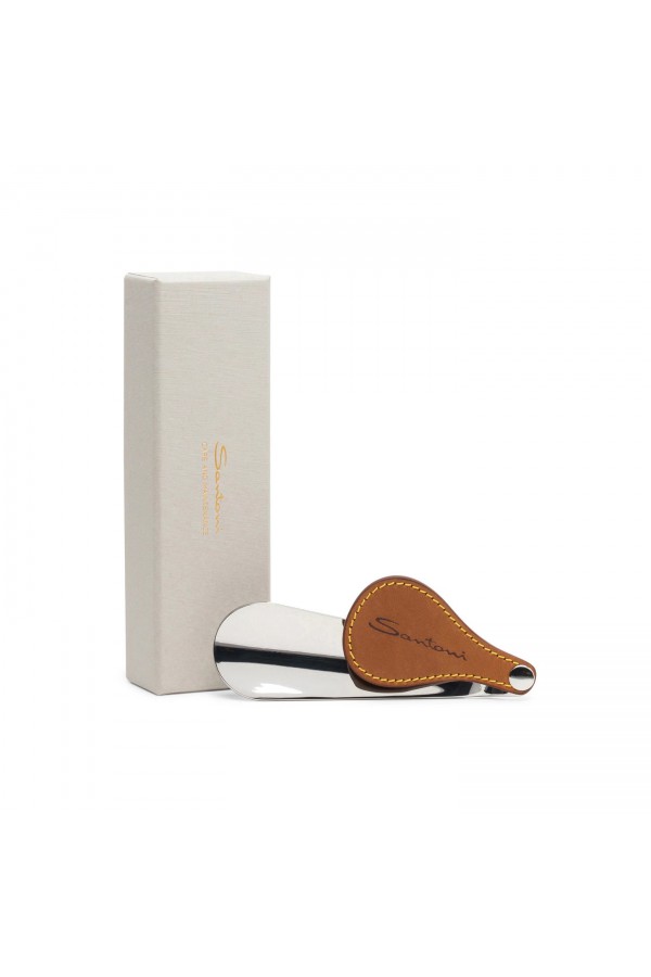 TRAVEL SHOEHORN WITH LEATHER HANDLE (38314)