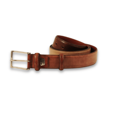 SANTONI - Ceintuur leer bruin / beige 3,5cm (39936)