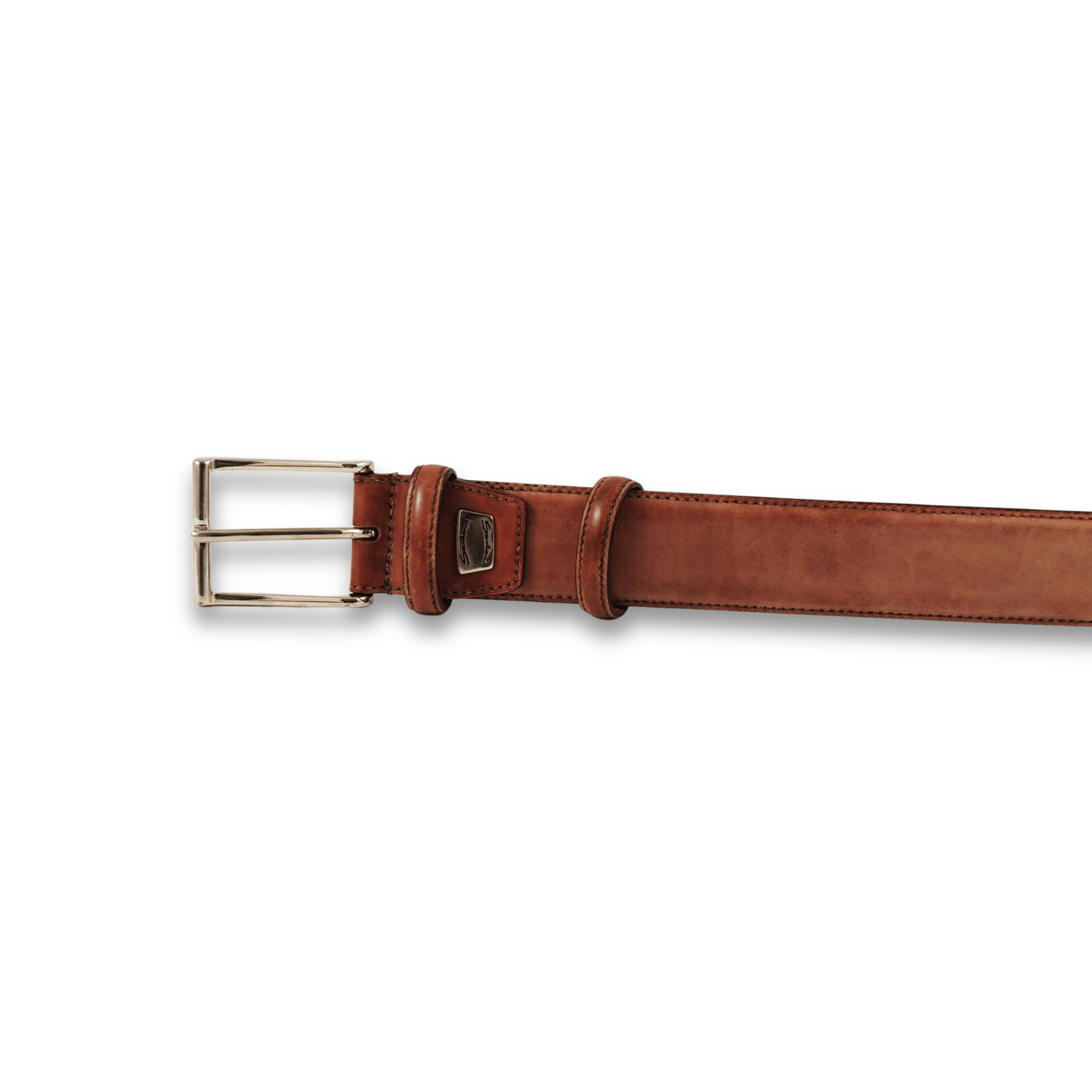 SANTONI - Ceintuur leer bruin / beige 3,5cm (39936) SANTONI - Ceintuur leer bruin / beige 3,5cm (39936)