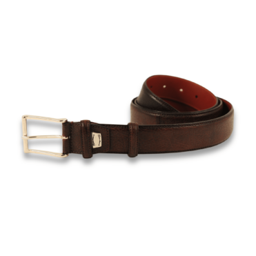SANTONI - Темно-коричневый кожаный ремень 3,5 см (39944)