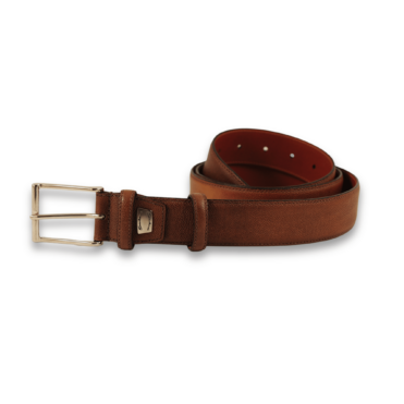 SANTONI - Ceintuur leguaan leer cognac 3,5cm (39939)