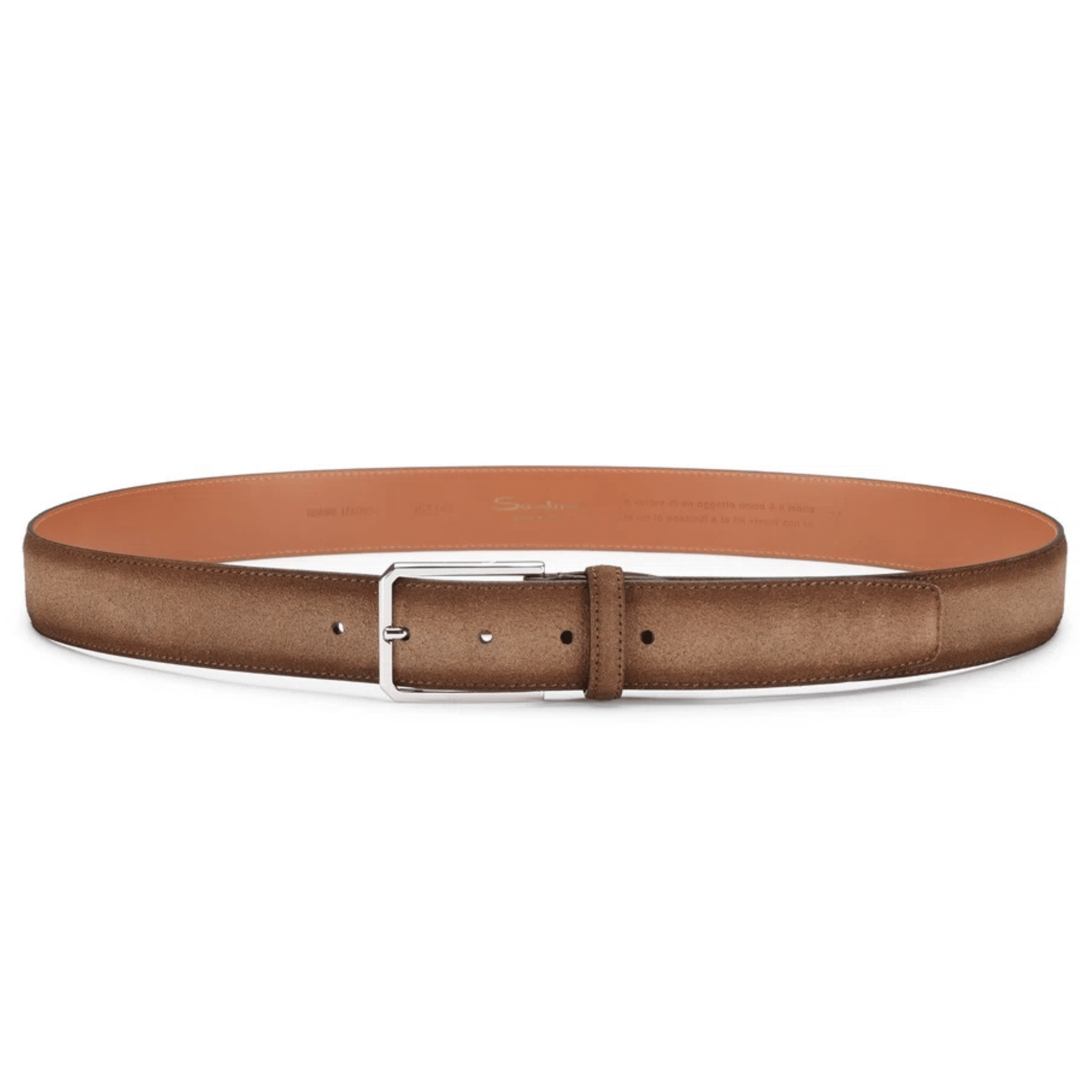 SANTONI - Ceintuur suède middenbruin 3,5cm (43594) SANTONI - Ceintuur suède middenbruin 3,5cm (43594)