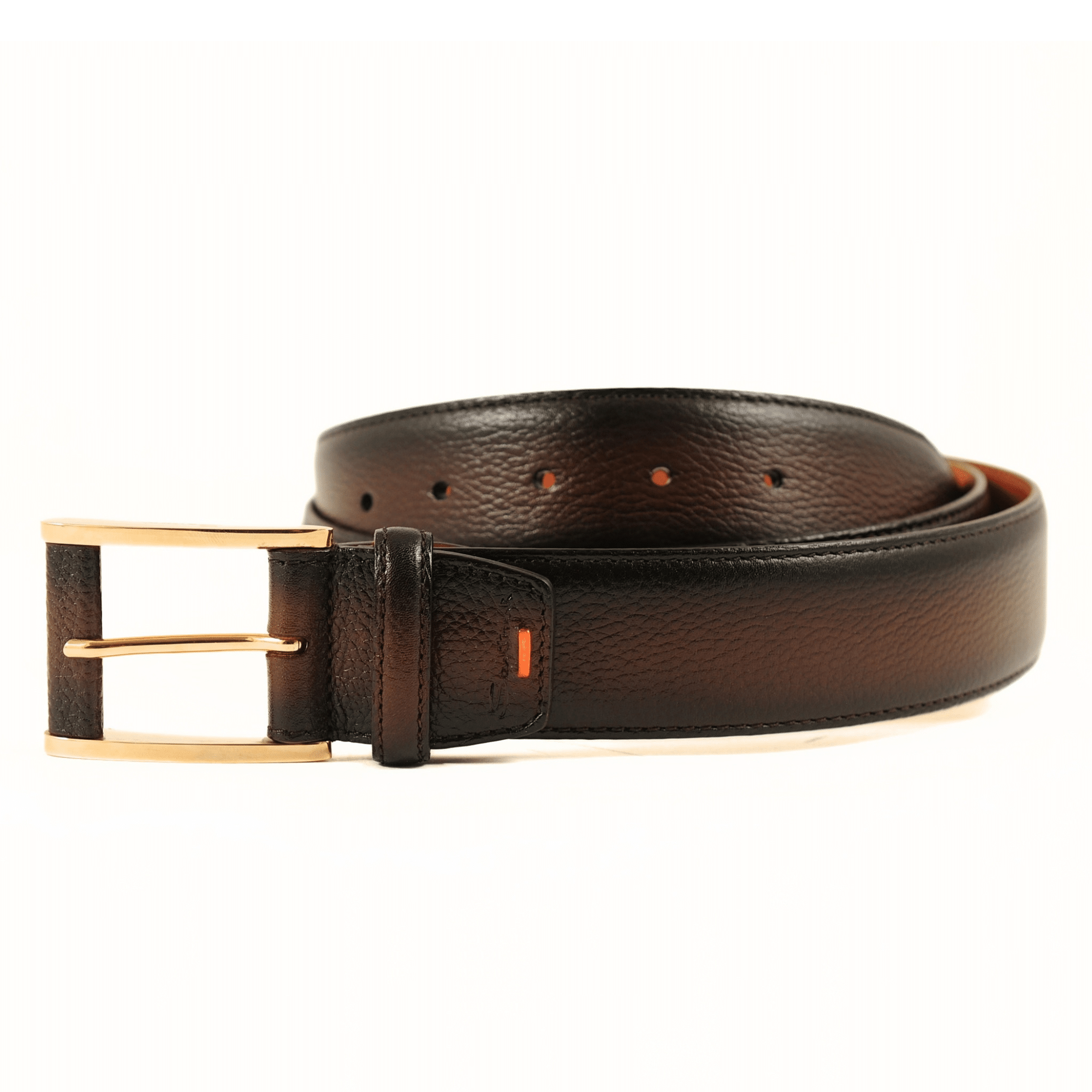 SANTONI - Ceintuur donkerbruin generfd leder (43649) SANTONI - Ceintuur donkerbruin generfd leder (43649)