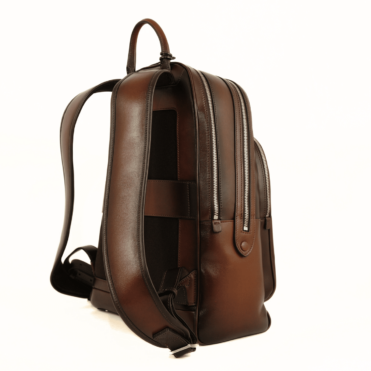SANTONI - Rugzak handgekleurd donkerbruin leder (43663) SANTONI - Rugzak handgekleurd donkerbruin leder (43663)
