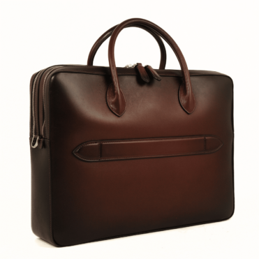 SANTONI - Портфель / сумка для ноутбука из кожи темно-коричневого цвета ручного окрашивания (43664) SANTONI - Портфель / сумка для ноутбука из кожи темно-коричневого цвета ручного окрашивания (43664)