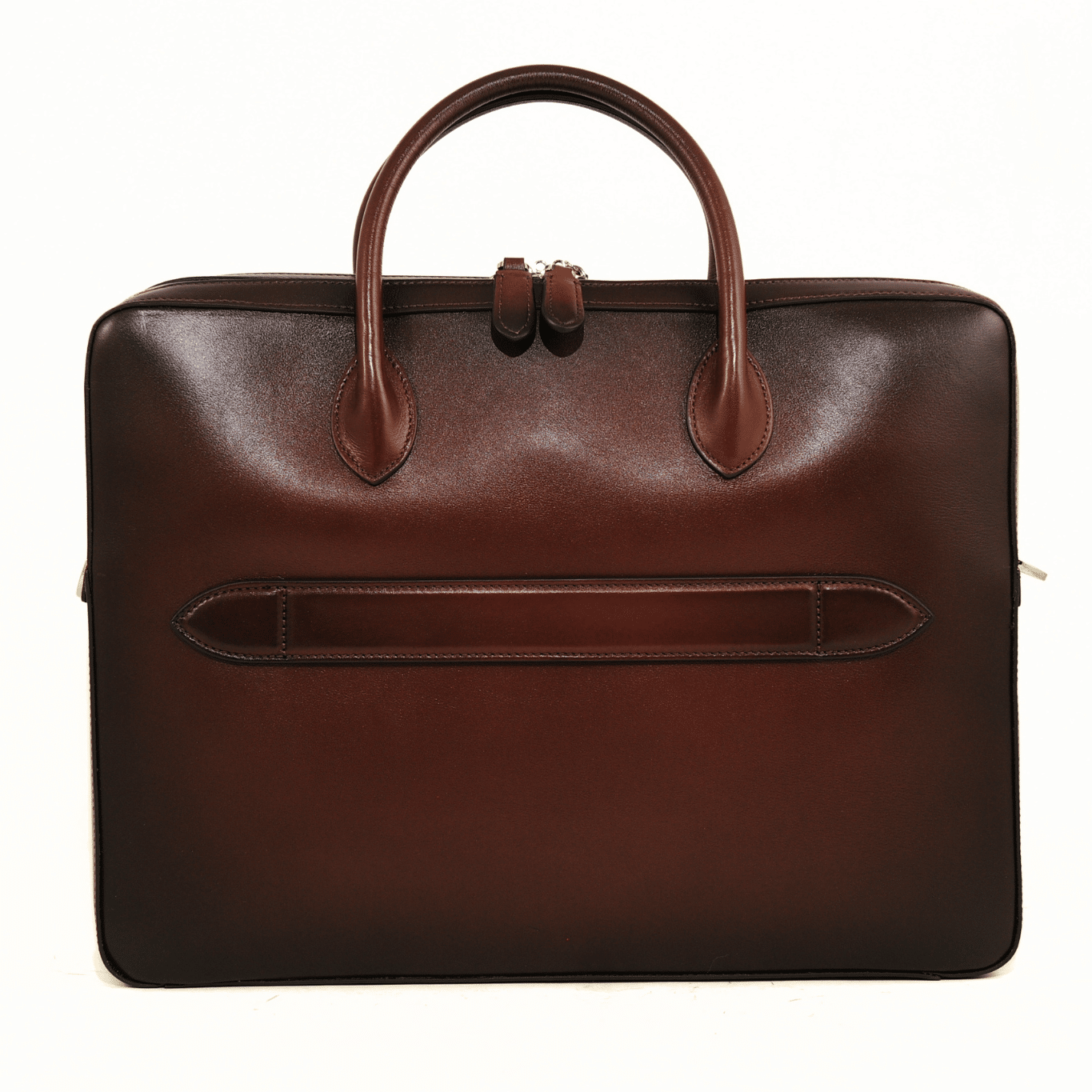 SANTONI - Портфель / сумка для ноутбука из кожи темно-коричневого цвета ручного окрашивания (43664) SANTONI - Портфель / сумка для ноутбука из кожи темно-коричневого цвета ручного окрашивания (43664)
